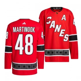 Carolina Hurricanes Hockeydrakt Martinook 48 2022-23 Rød Reverse Retro 2.0 Adidas Jordan Authentic - Herre